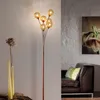 Stehlampe - Goldgelb - Braun - Stahl - 6-flammig - H 181 cm Produktbild-Vorschau 3