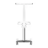A medical trolley with a white frame and a gray base, shown against a white background. Produktbild-Vorschau
