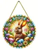 GKA Sonnenfänger brauner Osterhase mit Ostereier bunt 15 cm Produktbild-Vorschau 3