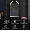HOMCOM Miroir salle de bain 90 x 60 cm, miroir mural arqué, Voir les images du produit 7
