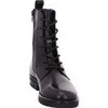 A black lace-up boot on a white background. Produktbild-Vorschau