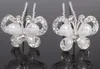 2 Haarnadeln Perlen Strass Schmetterling Braut Kommunion Produktbild-Vorschau 1