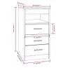 vidaXL Credenza con cassetti Grey Sonoma 40x50x76 cm Anteprima dell’immagine prodotto 9