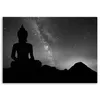 Leinwandbild buddha aurora borealis landschaft 120x80 cm Produktbild-Vorschau 3