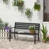 Outsunny Gartenbank Sitzbank Bank Metall Gartenmöbel Produktbild-Vorschau 8