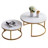Tiema 2er Set Couchtisch Beistelltisch , Rund 80 x 45 cm & Produktbild-Vorschau 1