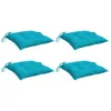 Four turquoise seat cushions are arranged in a grid on a white background. Náhled obrázku produktu