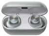 A pair of silver wireless earbuds in their open charging case. Anteprima dell’immagine prodotto