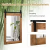 Rustieke wandspiegel met houten frame en metalen beugel, Productafbeelding-voorbeeld 4
