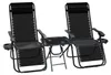 VOUNOT® 2er-Set Liegestuhl Klappbar mit Beistelltisch, Produktbild-Vorschau 1