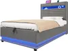 Łóżko tapicerowane 90x200 cm z hydraulicznym pojemnikiem, Podgląd zdjęcia produktu 7