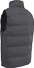 The back view of a dark gray puffer vest. Produktbild-Vorschau