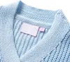 Kinder-Strickjacke Blau Gr. 104 V-Ausschnitt Lange Ärmel Produktbild-Vorschau 3