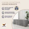 Casaria Banc de rangement gris clair 115x38x38cm Coffre de Voir les images du produit 3