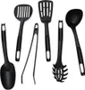 Set d'ustensiles de cuisine 6 pièces - 32 cm - Noir - Nylon Voir les images du produit 1