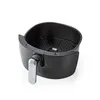 A black air fryer basket with a silver handle is shown against a white background. Náhľad obrázku produktu
