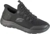 A black Skechers Summits High Range Slip-On shoe is shown from a side angle against a white background. Podgląd zdjęcia produktu