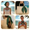Foulard quadrato da donna, 60x60 cm, verde. Ideale come Anteprima dell’immagine prodotto 7