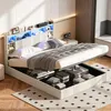 INONEFT Boxspringbetten Polsterbett 140x200 mit LED und Produktbild-Vorschau 1