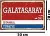 Panneau rétro en bois Galatasaray 30 x 20 cm – Panneau Voir les images du produit 2