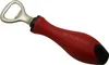 A bottle opener with a red handle and a silver metal head. Produktbild-Vorschau