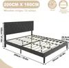TRMLBE Postelový rám 160x200 cm Postel pro hosty Kovová Náhled obrázku produktu 2