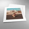 Poster - Poster ohne Rahmen - Reise Frau Rollschuhe - 30x30 Produktbild-Vorschau 3