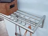 FineBuy Wandgarderobe Metall Silber 75 cm mit Ablage - Produktbild-Vorschau 5
