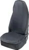 A black car seat cover is shown from a slightly elevated front-side angle against a white background. Produktbild-Vorschau