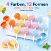 12er Silikon Eisformen Lollipop Popsicle Form Set Produktbild-Vorschau 5