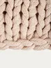 HOMLA Koc RAYNE ręcznie wyplatany ecru 130x170 cm Podgląd zdjęcia produktu 3