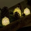 Pinecone-shaped LED lights are arranged in a wooden crate with moss. Produktbild-Vorschau