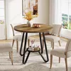 A round dining table with chairs in a dining room setting. Produktbild-Vorschau