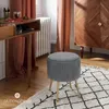 A room with a vanity, stool, and cabinet. Podgląd zdjęcia produktu