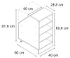 Dachschrägenschrank Vicco Rion Goldkraft Eiche 40 x 81.8 cm Produktbild-Vorschau 2