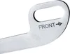 A close-up of a metal skate blade with the word "FRONT" and an arrow etched into it. Anteprima dell’immagine prodotto