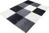 Teppich Wohnzimmer Hochflor Schwarz 160x230 Rechteck Produktbild-Vorschau 1