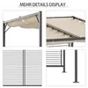Outsunny Pavillon Pergola, Polyester, Beige, 275x295x238 Produktbild-Vorschau 5