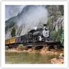 Poster - Poster ohne Rahmen - Alt Lokomotive Berge - 60x60 Produktbild-Vorschau 1
