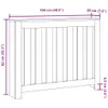 vidaXL Heizkörperverkleidung Schwarz 104x20x82 cm Produktbild-Vorschau 8