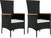 vidaXL Chaises de jardin avec coussins 2 pcs. Poly rotin Voir les images du produit 1
