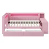 Daybed 90x200 cm mit USB & LED – Tagesbett in Rosa, Produktbild-Vorschau 14
