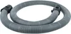 A flexible gray vacuum cleaner hose with black connectors on both ends, laid out in a curved shape. Produktbild-Vorschau