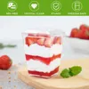 50 Pcs Kunststoff Dessertbecher, 150Ml Desserttassen Eckig Produktbild-Vorschau 6