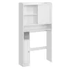 A white bathroom shelving unit designed to fit over a toilet. Produktbild-Vorschau