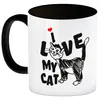 I live my cat Kaffeebecher Schwarz Du bist noch auf der Produktbild-Vorschau 2