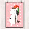 Mr. & Mrs. Panda Bild Einhorn Junge DIN A2 - Rot Pastell - Produktbild-Vorschau 2