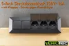 5-fach Steckdosenblock, schwarz 250V/ 16A, Aufbaumontage Produktbild-Vorschau 7