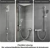 JOHO Asta doccia 100 cm in acciaio inox Asta doccia Anteprima dell’immagine prodotto 5