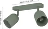 Eglo Luminaires 2 spots Tilston vert 28 x 21 cm Voir les images du produit 8